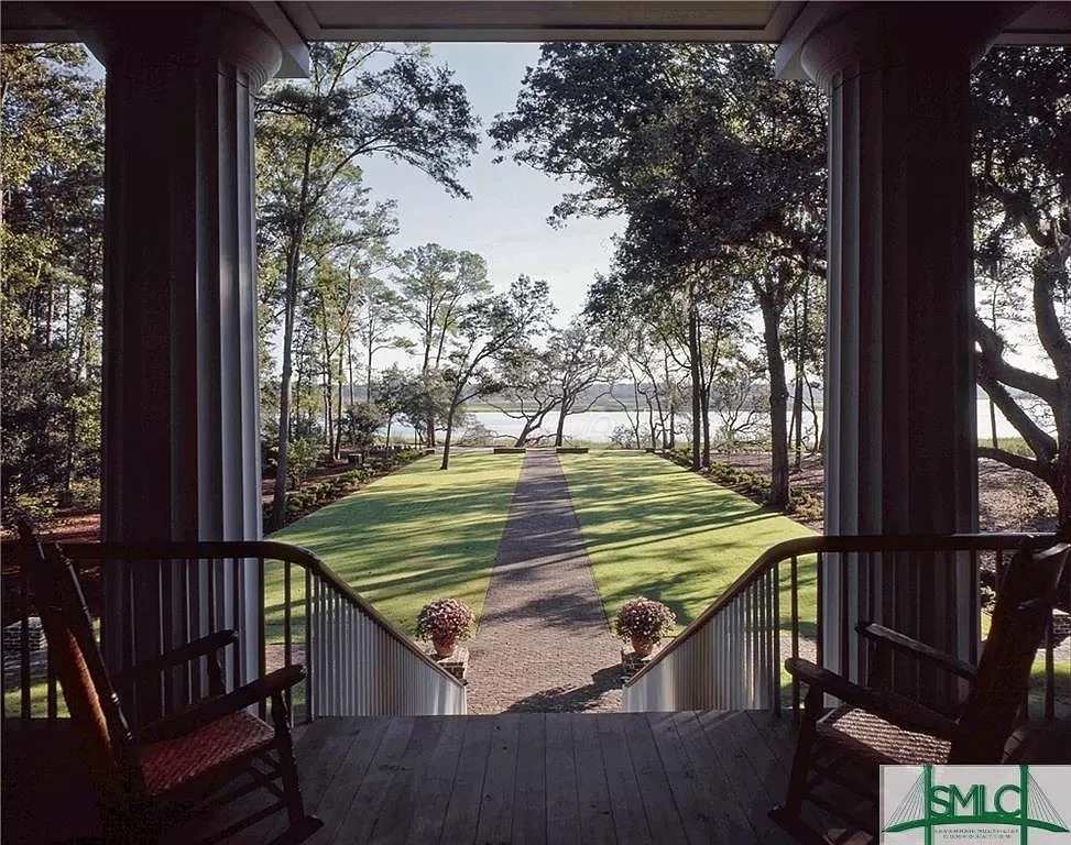 A view of the property from the porch of the main residence.