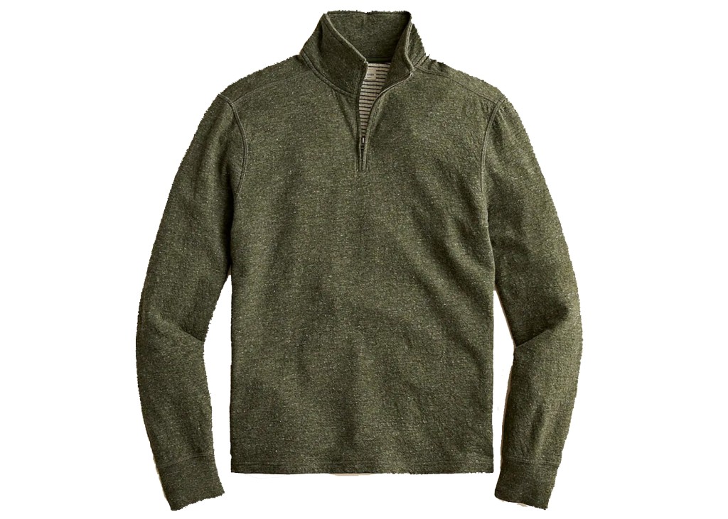 Rugged Merino Wool Half-Zip Sweater