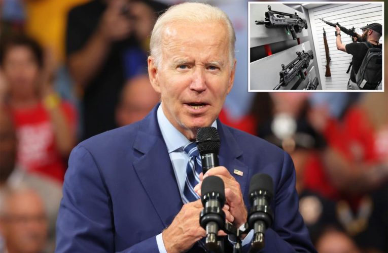 Biden keeps shouting he’s ‘serious’ in assault weapon ban speech