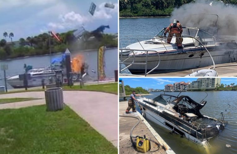 Video shows boat explosion that injured 4 in Florida