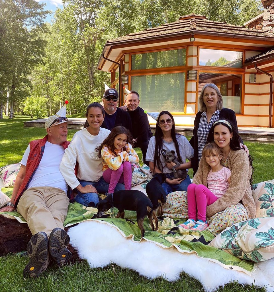 Bruce Willis and Wife Emma Heming celebrate her Birthday With His Ex Demi Moore and Daughter Rumer.