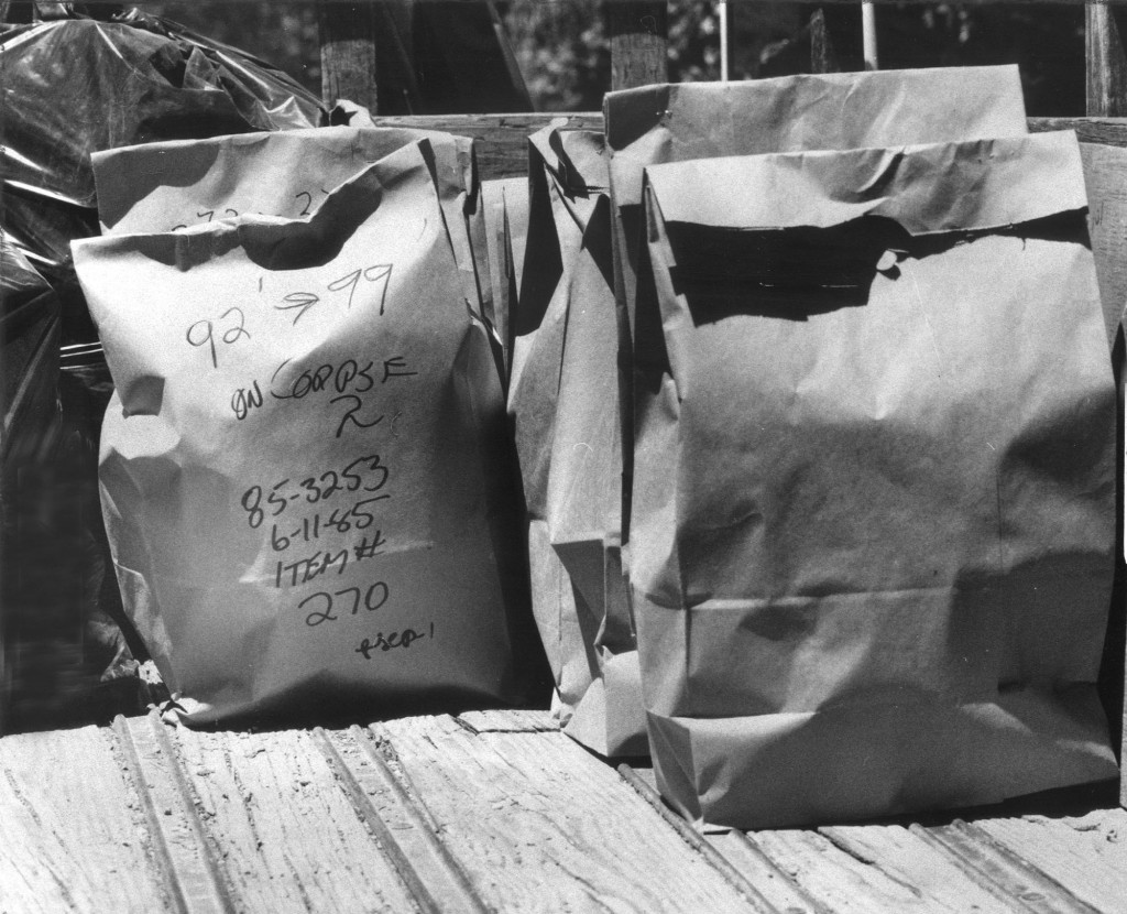Evidence bag the reads "Corpus".