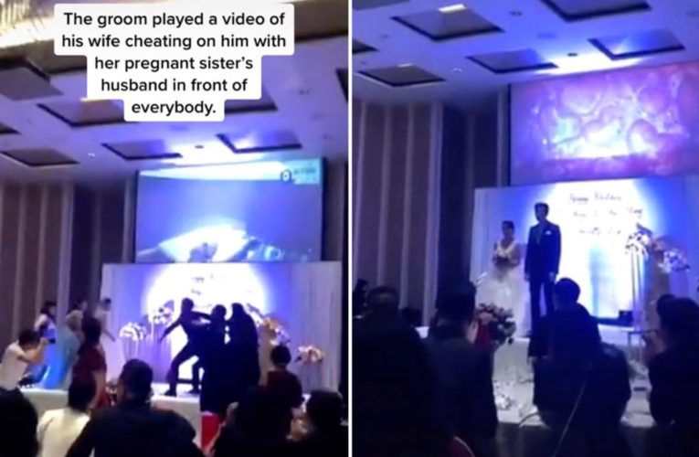 Shocking video shows groom expose bride’s affair with her brother-in-law at wedding