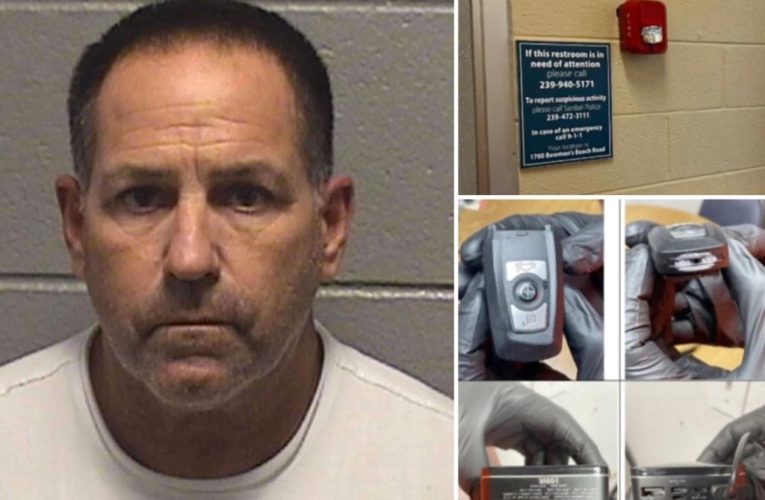 Florida man accused of hiding camera in public bathroom