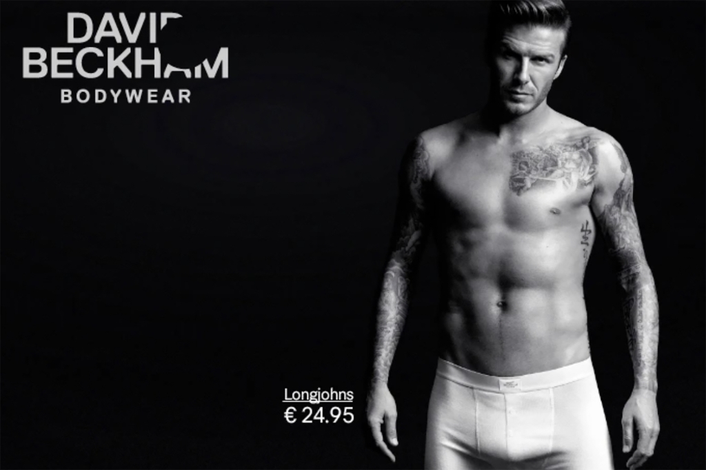 David Beckham in one of his legendary undies ads from 2013. 