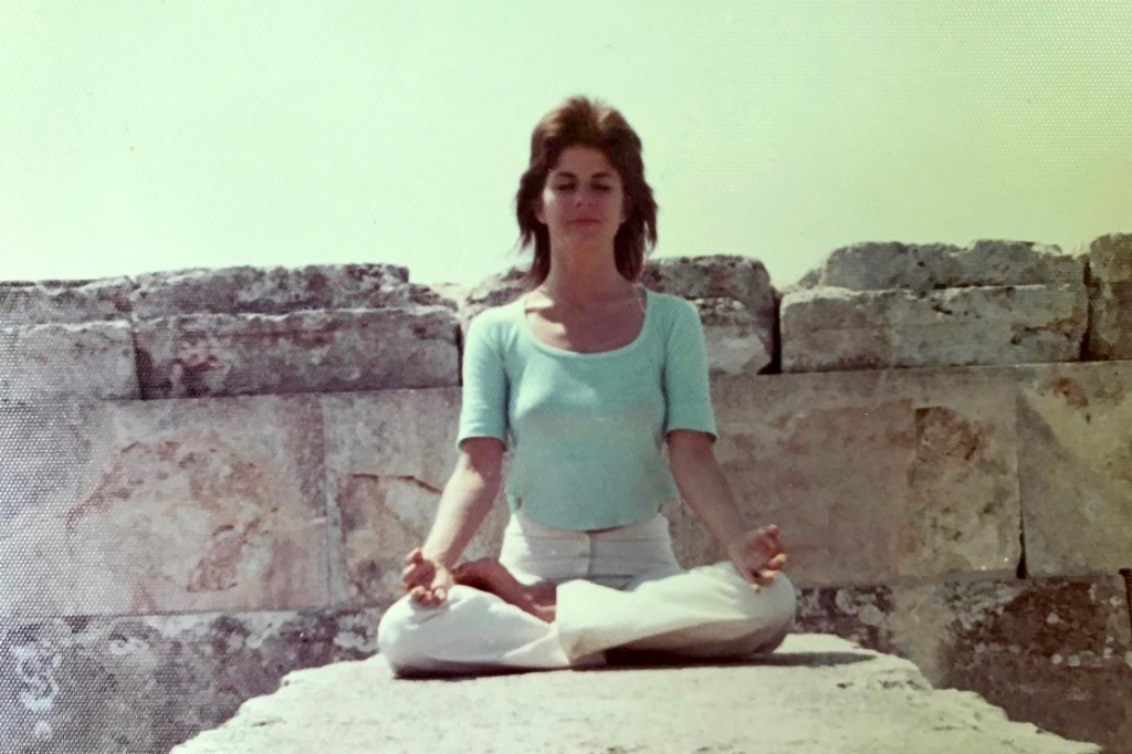 Debra meditating in Egypt in the 1970s.