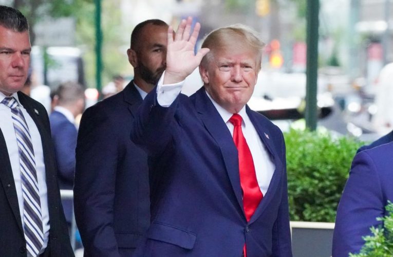 Donald Trump arrives to be grilled by AG James