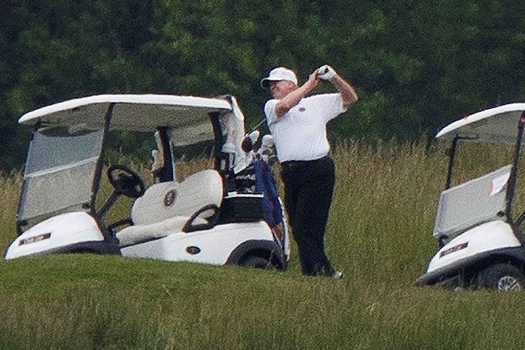 Former President Donald Trump visited his golf club in New Jersey.