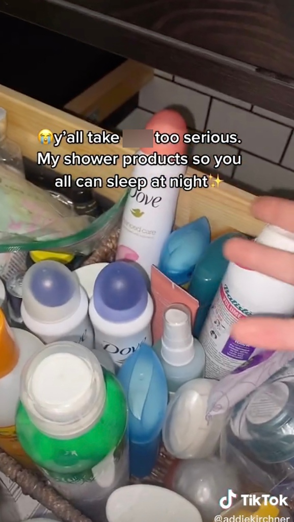In a follow-up video, the TikToker shared some of the products -- including deodorant -- that she apparently does use for hygienic purposes.