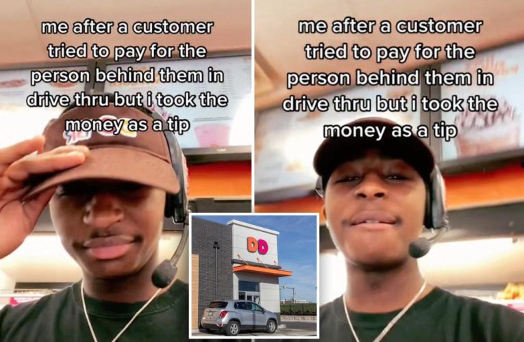 Dunkin’ worker takes customers’ ‘pay it forward’ money — and keeps it as a tip