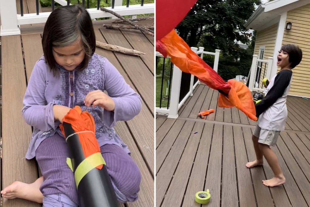 A Canadian family has turned a leaf blower into the best toy a kid could have. A flamethrower.