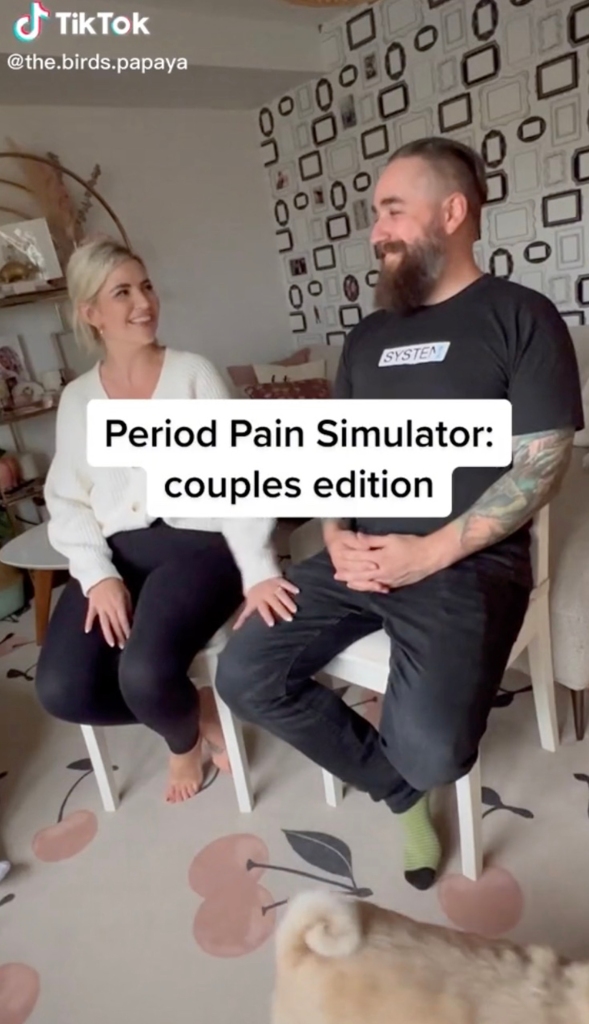 A couple both tried the simulator at the same time to see who could sustain the pain the longest.