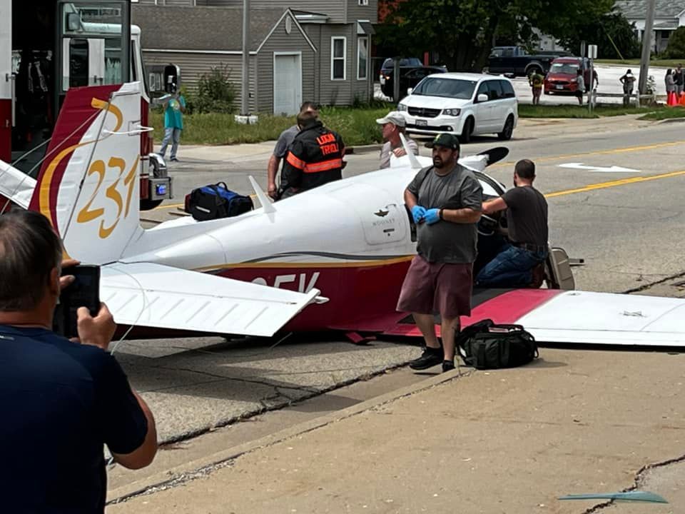 The plane crashed next to a busy restaurant during the lunch rush. 