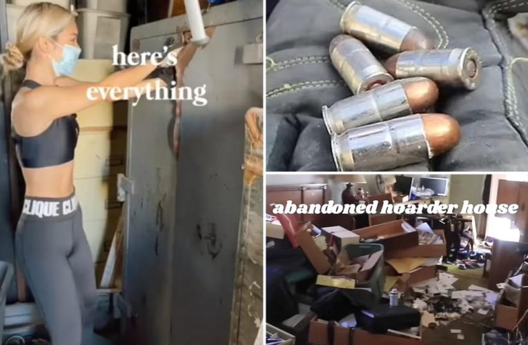 Woman flipping ‘hoarder home’ finds enormous safe with ‘blackmail photos’