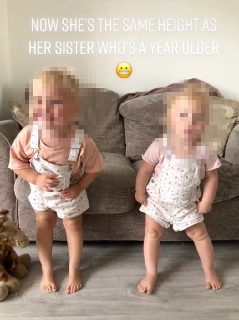 Ava and Elianna were born 11-months apart but look the same age.