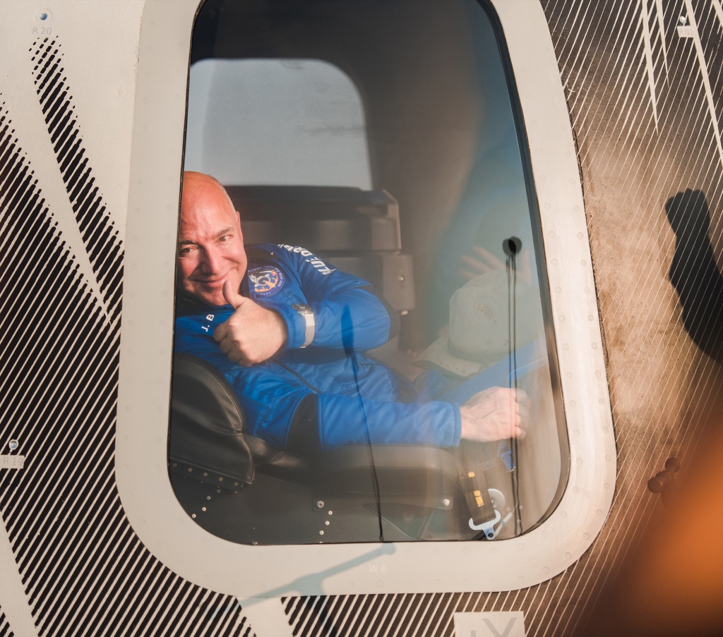 Bezos was part of his company's first crewed flight in July — propelled at speeds in excess of 2,200 mph.
