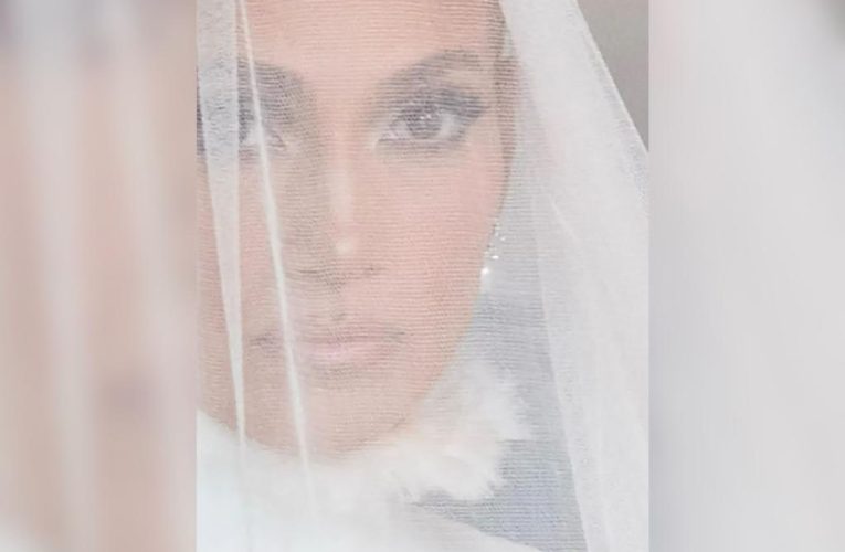 Jennifer Lopez shares peek at wedding look on Instagram