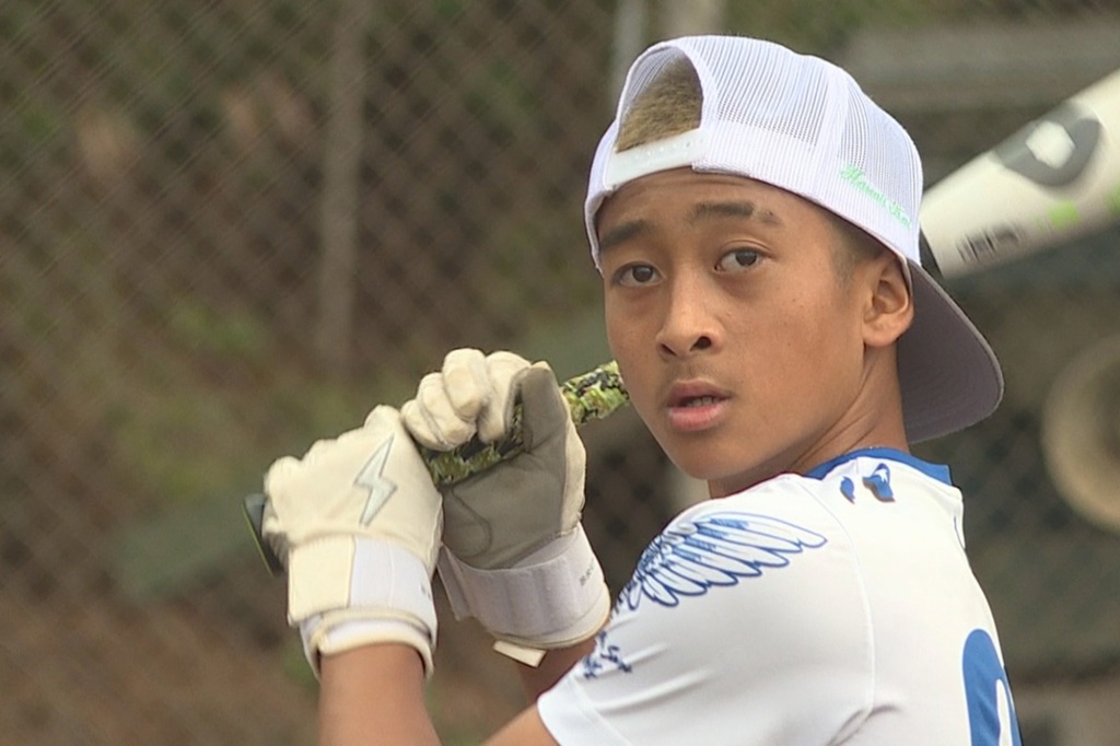 Honolulu player Jeron Lancaster keeps his distinctive white mohawk under his cap during games.