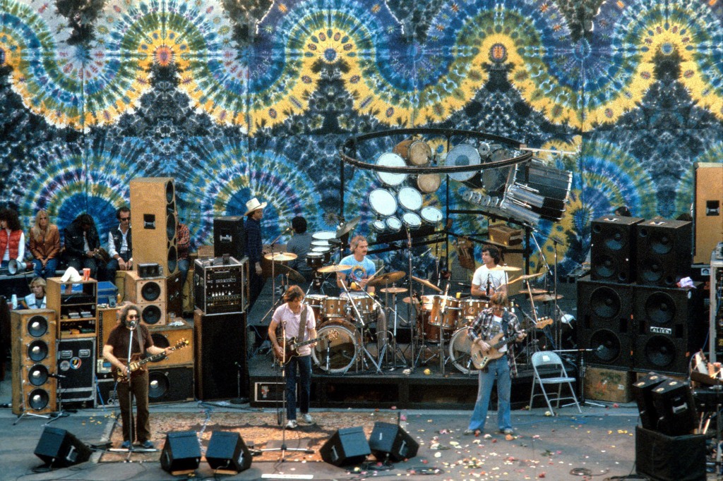 The Grateful Dead perform at the Greek Theater in September 1981 in Berkeley, California.  