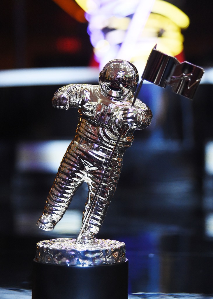 The MTV Moon Person Award inside Radio City Music Hall for 2018 MTV Video Music Awards Press Junket on August 17, 2018, in New York City.