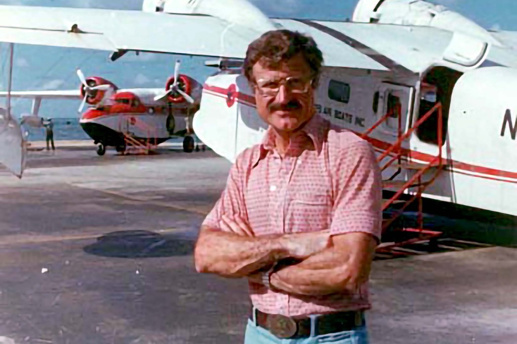 Karel at the airport on the Caribbean island of St. Croix in 1975.