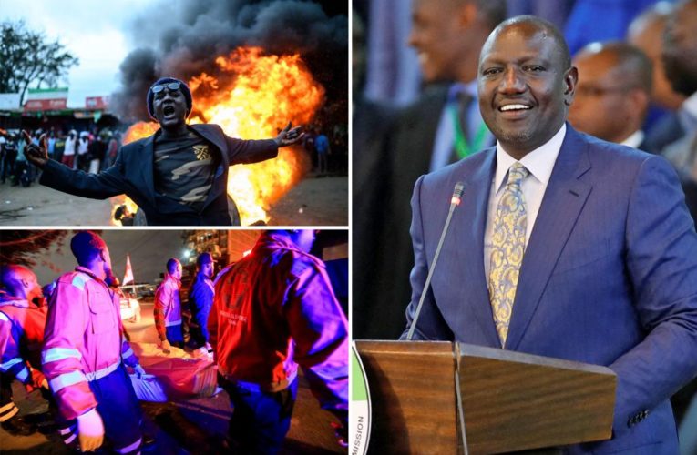 Kenya’s William Ruto declared president-elect, violent chaos erupts
