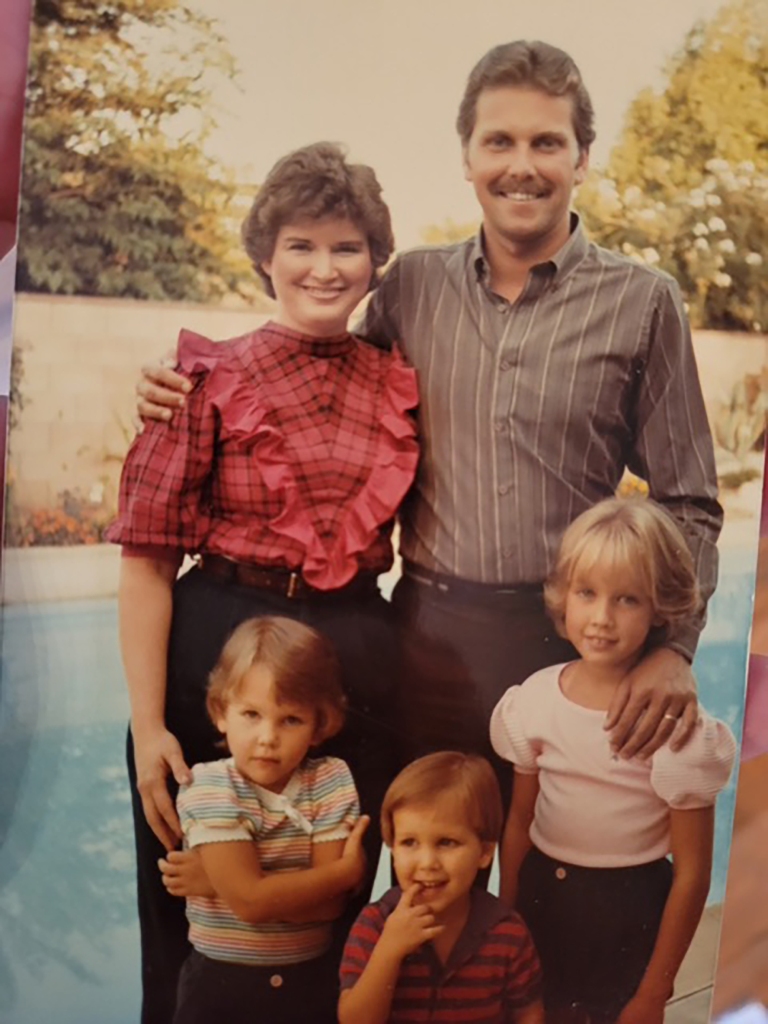 Fred Rose with his wife, Sharon, and their children