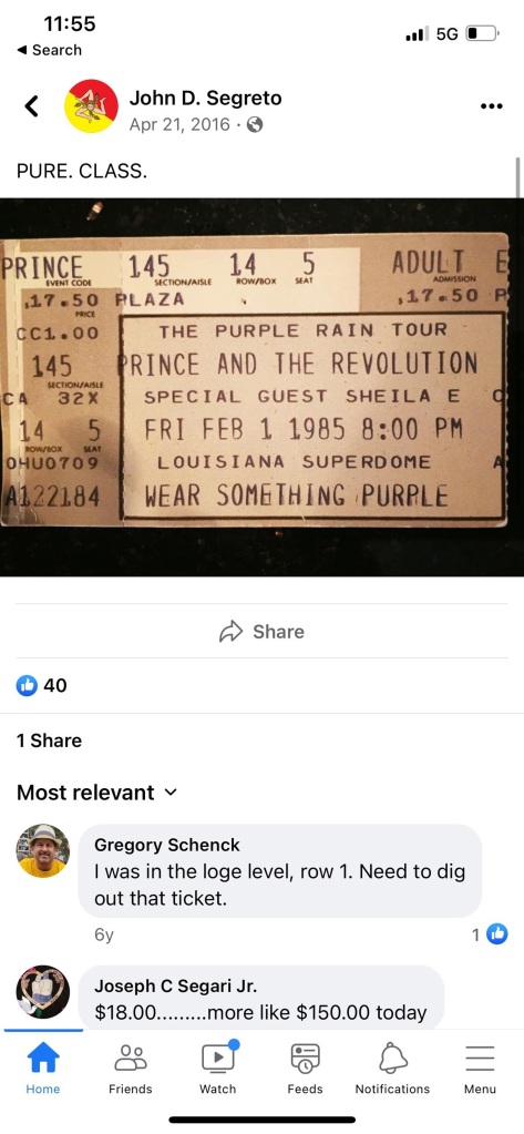 Landry found her biological father's Facebook page. Though he didn't have any photos of himself, she found a photo of a Prince ticket dated two years before she was born with a comment from someone confirming the college his mother attended with him.