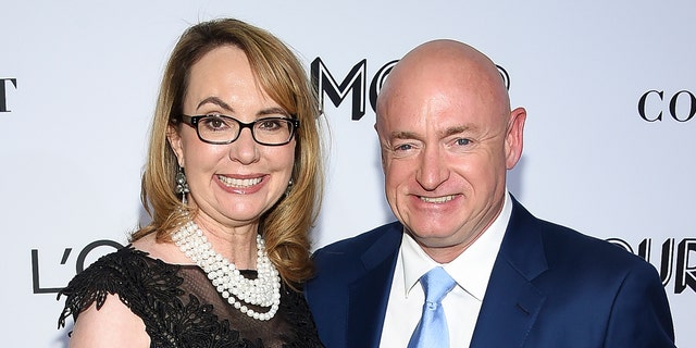 Retired astronaut and Arizona Sen. Mark Kelly with wife Gabrielle Giffords.