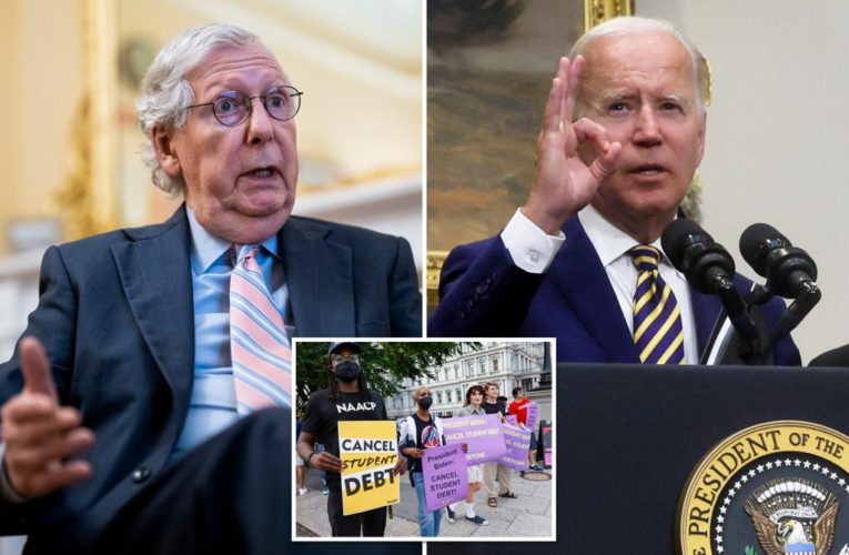 Mitch McConnell slams Biden’s loan forgiveness plan as giveaway to ‘elites’