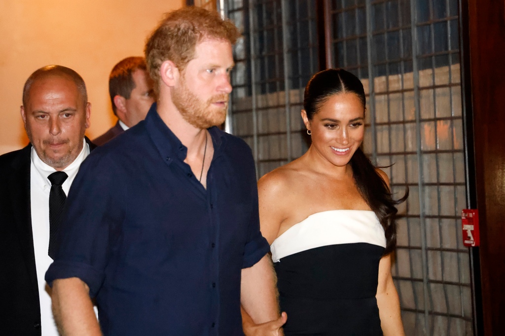 Meghan Markle and Prince Harry leaving Locanda Verde in NYC