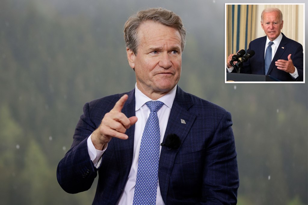 Brian Moynihan, chief executive officer of Bank of America Corp., during a Bloomberg Television interview on day two of the World Economic Forum 