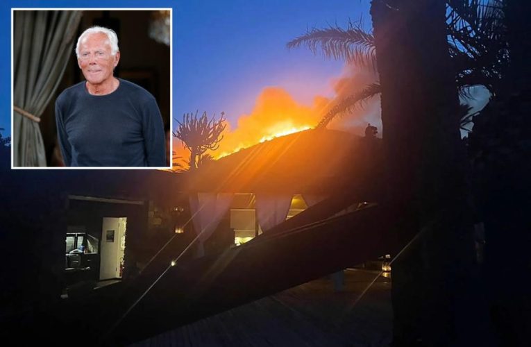 Fashion designer Giorgio Armani, others flee from wildfire on Sicilian island