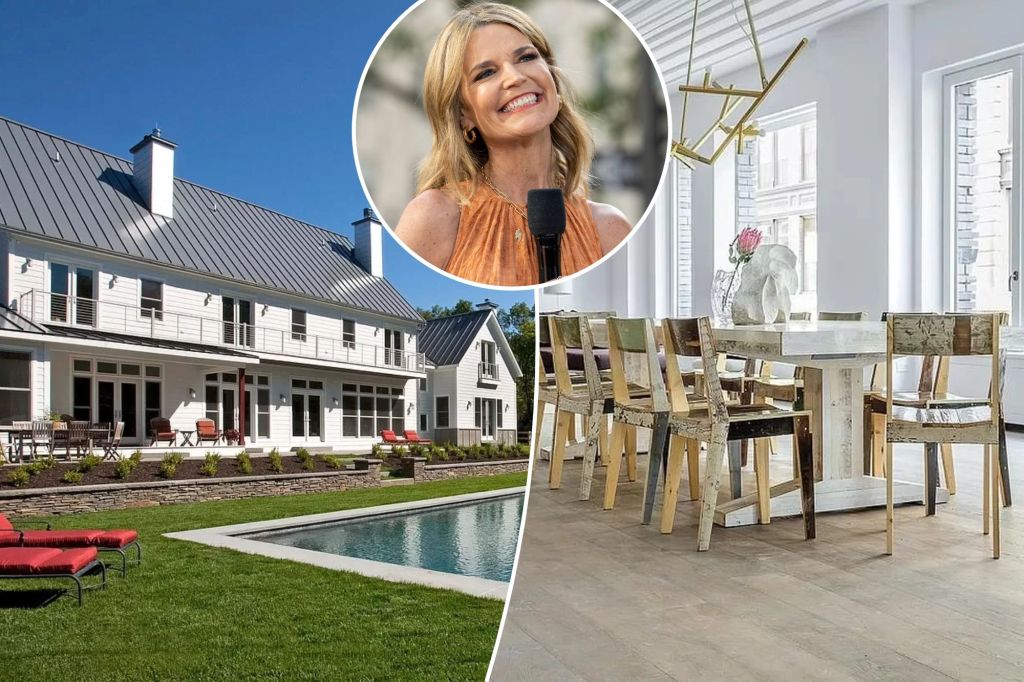 Savannah Guthrie commutes between two homes during the week -- her New York City condo and her upstate home overlooking the Catskills.