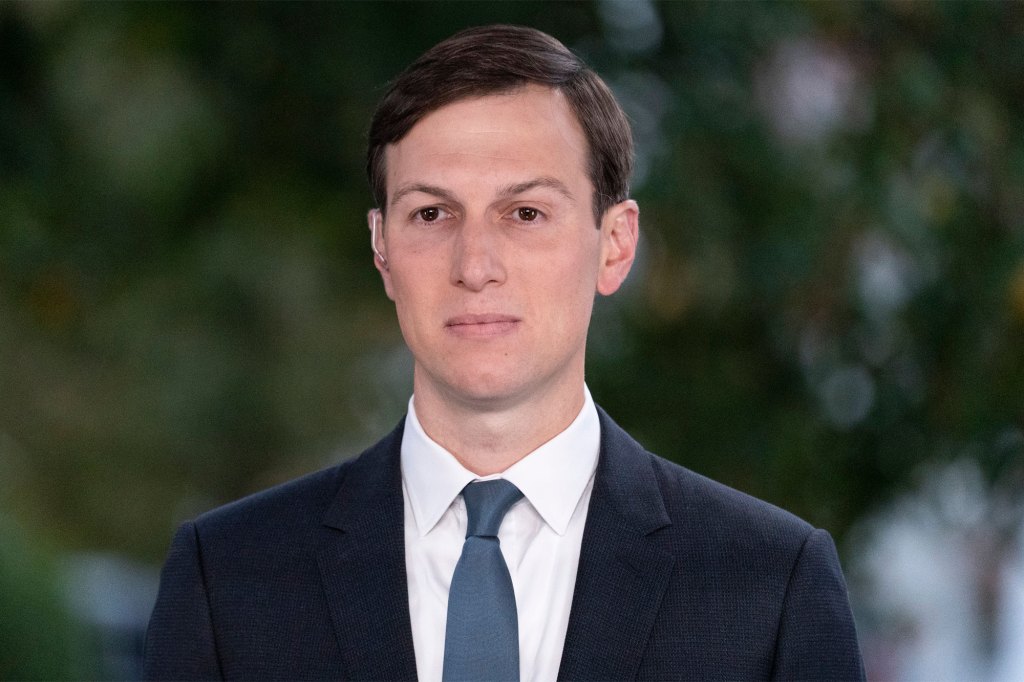 Jared Kushner does a television interview at the White House on Oct. 26, 2020, in Washington.