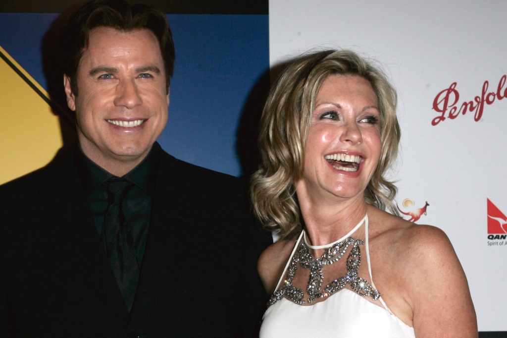 The pair are pictured together in 2006. They frequently appeared together on red carpets at at "Grease" anniversary events. 