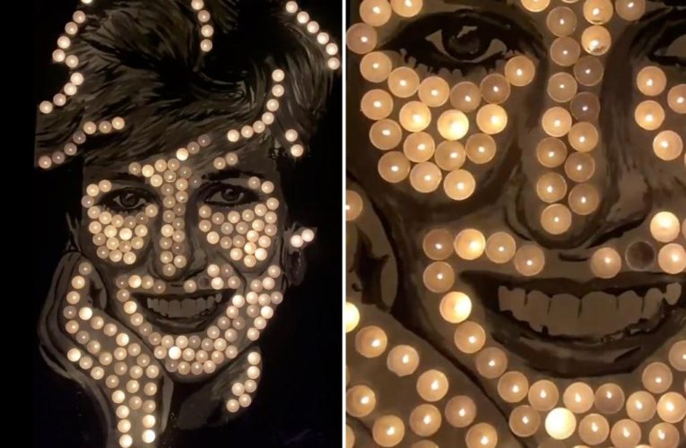 Princess Diana honored on 25th anniversary of death with candle art