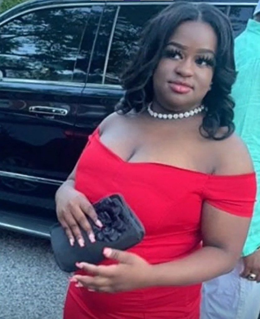 Relatives of Nykayla Strawder, pictured on prom night, said the 9-year-old shot her in the head "in cold blood" after she asked him to give back her bottle of Gatorade. 