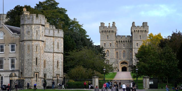 A view from the Long Walk to Windsor Castle in Windsor, England.