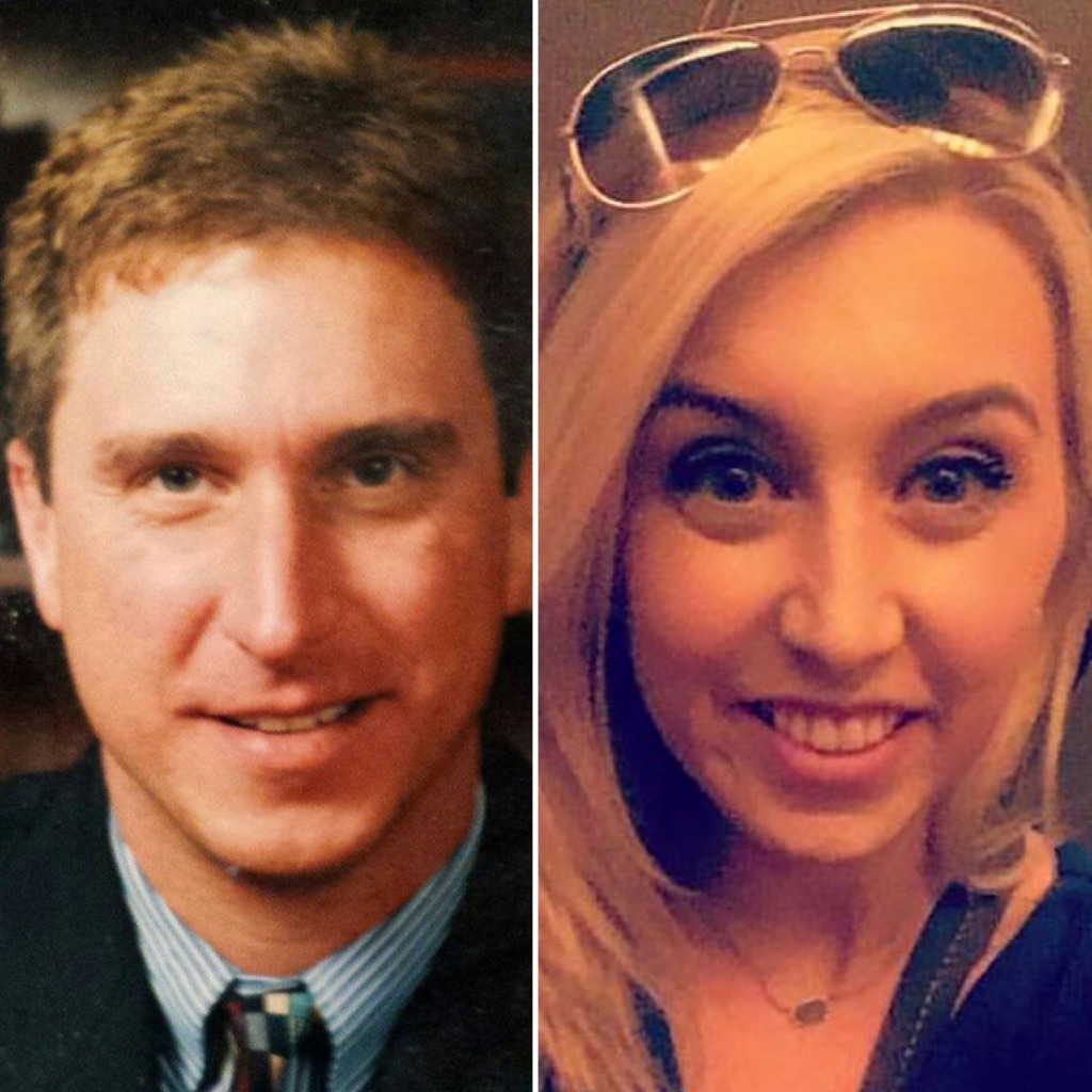 John Segreto (left), Landry's biological father. She discovered his Facebook in 2016 after finding distant relatives from an Ancestry.com DNA test.