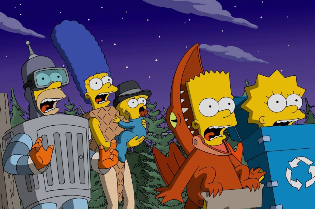 Homer Simpson, Marge Simpson, Maggie Simpson, Bart Simpson, Lisa Simpson  in 'Treehouse of Horror XXVII'