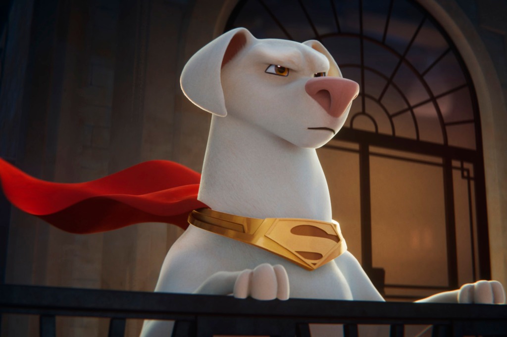 Dwayne Johnson, in a scene from "DC League of Super Pets." 
