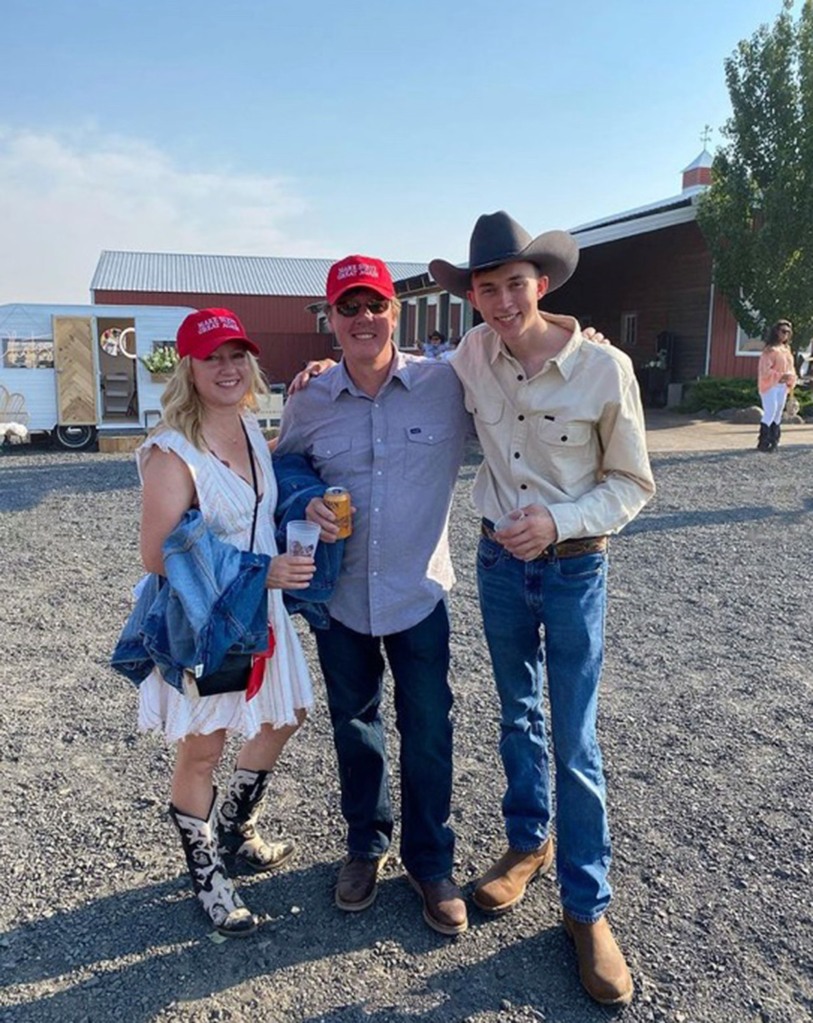 Guests at Sydney Sweeney's mother's party wore "Make Sixty Great Again" hats. 