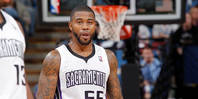 Terrence Williams #55 of the Sacramento Kings heads to the bench during a timeout in a game against the New Jersey Nets on March 31, 2012, at Power Balance Pavilion in Sacramento, California,