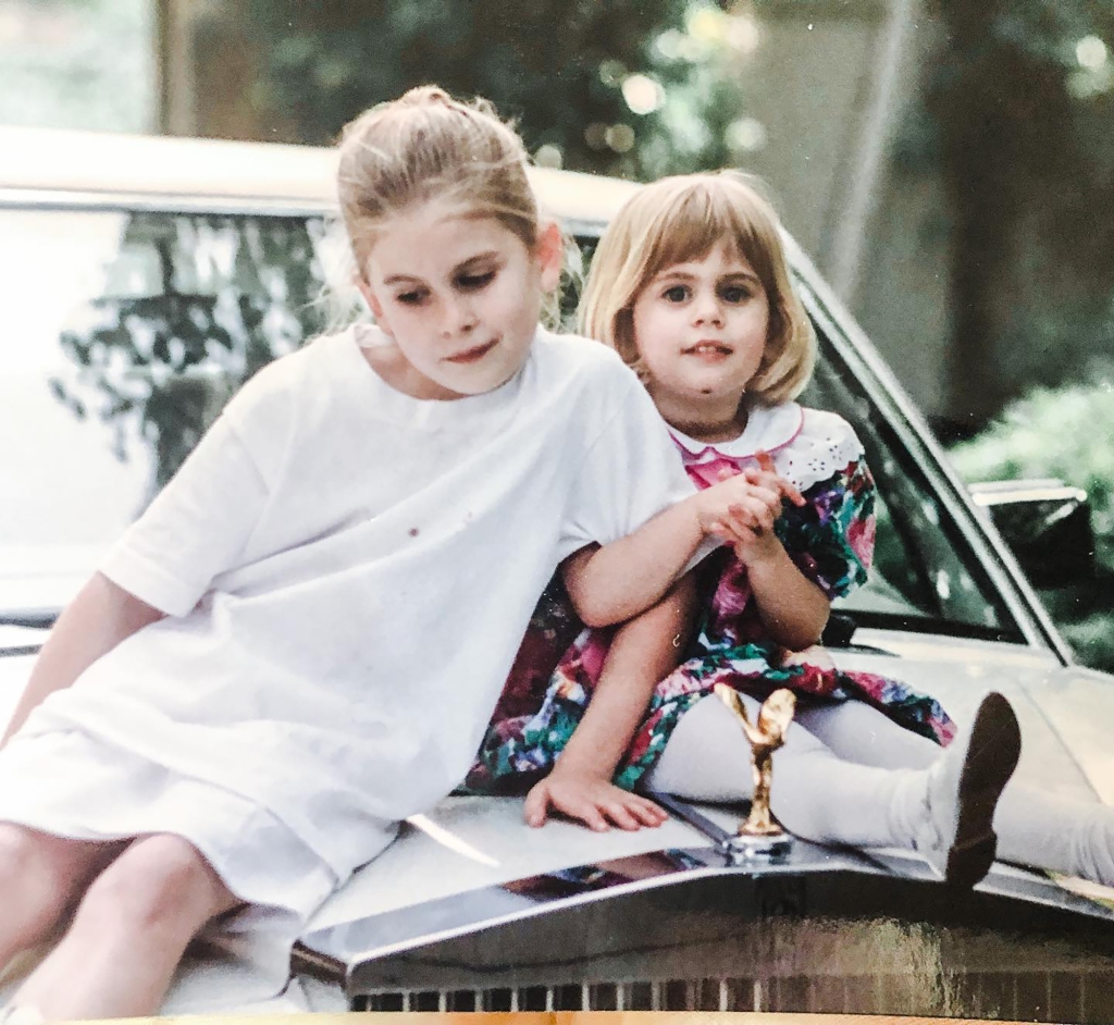 Chrysta and her younger sister, Kaitlyn, are pictured in the 1980s. The pair were raised by their lesbian mom, Debra, and had no idea their biological father was a prolific sperm donor. 
