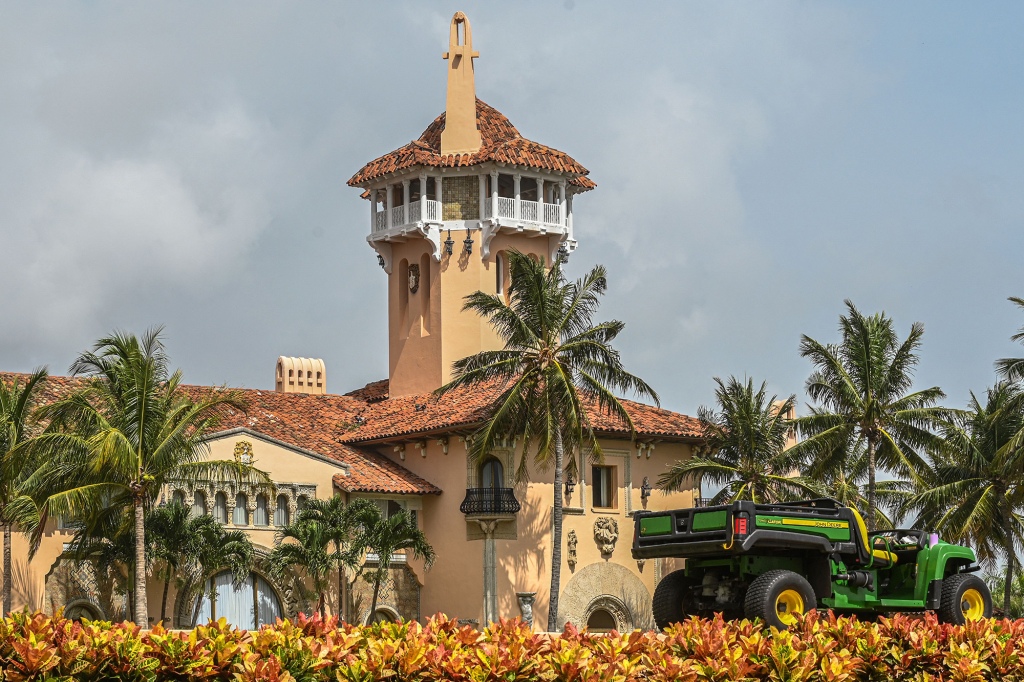 Former US President Donald Trump's residence in Mar-A-Lago, Palm Beach, Florida on August 9, 2022