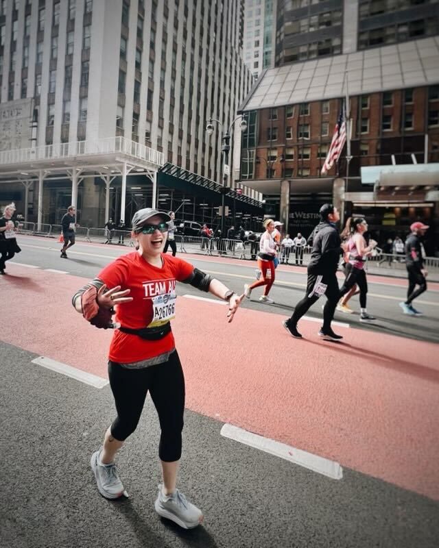 Victoria Song in the NYC marathon