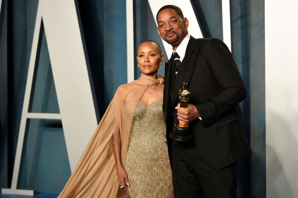 Despite his shocking dustup with Chris ROck, actor Will Smith — shown with his wife, Jada Pinkett Smith — was awarded the Best Actor Oscar at this year's awards ceremony.