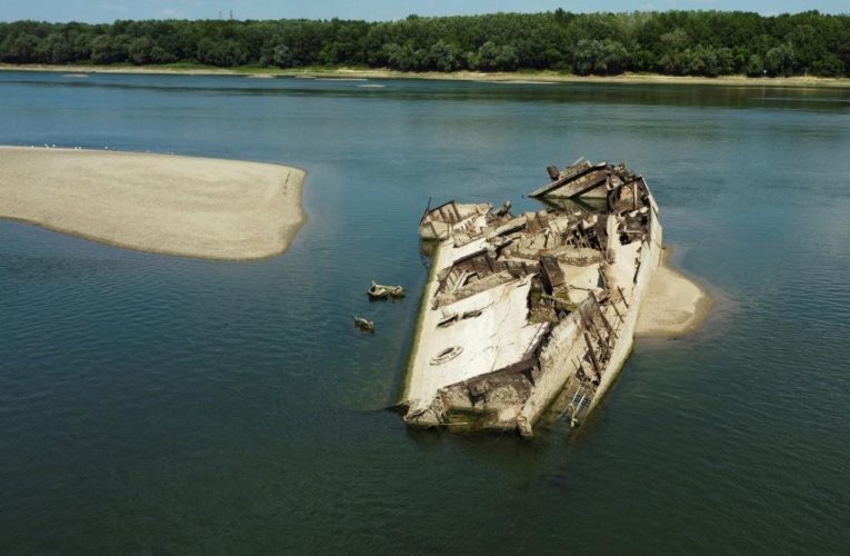 Sunken German World War II ships resurface in Danube River