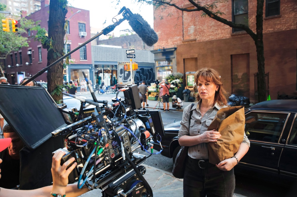 Sandra Bernhard was spotted filing the new season of "American Horror Story" in New York. 